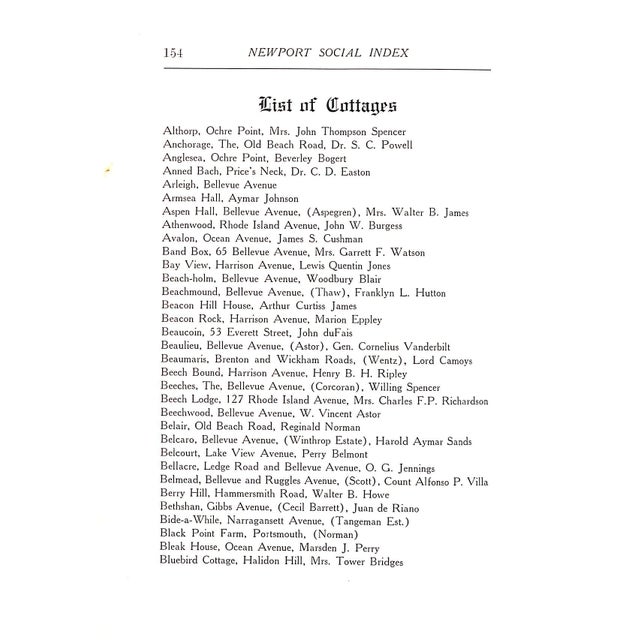 1920s Newport Social Index 1929 For Sale - Image 5 of 14
