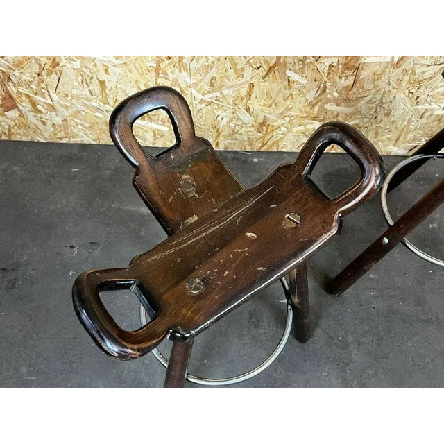 Mid-Century Bar Stools Attributed to Carl Malmsten, Sweden, Set of 4 For Sale - Image 6 of 13