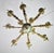 Brass Manila, Large Size 12 Light Italian Vintage Ceramic Chandelier, 1960 For Sale - Image 8 of 18