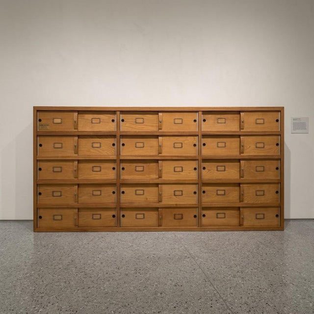Antique French Postal Sorting Cabinet, 1910 For Sale - Image 4 of 4