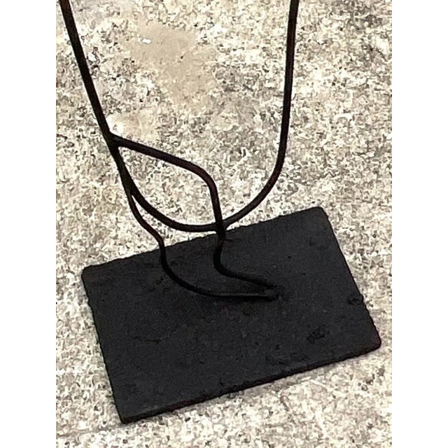 Postmodern Vintage Postmodern Minimalist Iron Figural Sculpture For Sale - Image 3 of 12