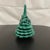 Art Deco Vintage Ceramic Christmas Tree Stacking Ashtrays With Lighter 7” For Sale - Image 3 of 12