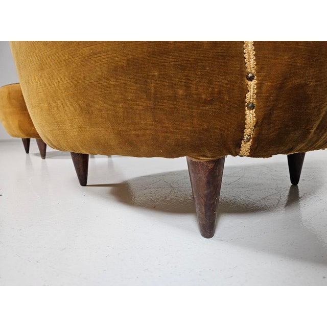 1950s Set of Mid-Century Modern Lounge Chairs in the style of Gio Ponti, Italy, 1950s For Sale - Image 5 of 15