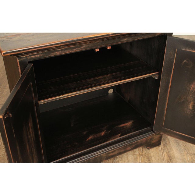 2000 - 2009 Rustic Farmhouse Style Distress Painted Storage Cupboard For Sale - Image 5 of 12