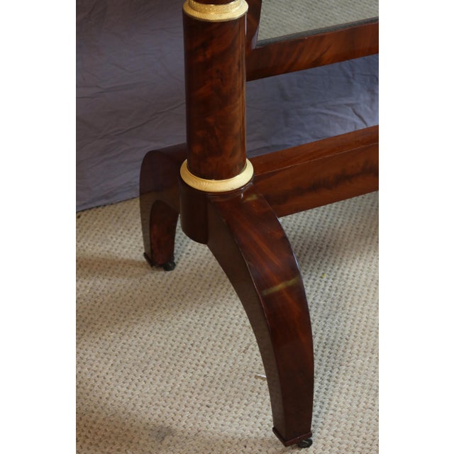 Traditional Empire Mahogany Cheval Mirror For Sale - Image 3 of 11