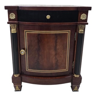 Neoclassical Empire Revival Mahogany Nightstand/End Table For Sale