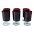1970s Red French Wine Glasses by Luminarc- Set of 6 For Sale