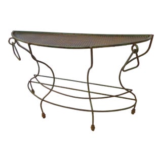 Vintage Iron Garden Console For Sale