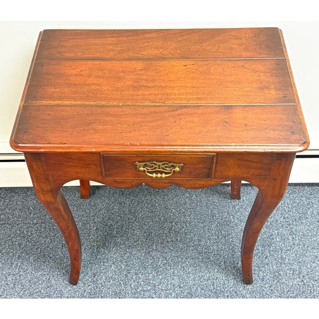 Late 20th Century Rustic Mahogany Tall End Table For Sale - Image 4 of 11