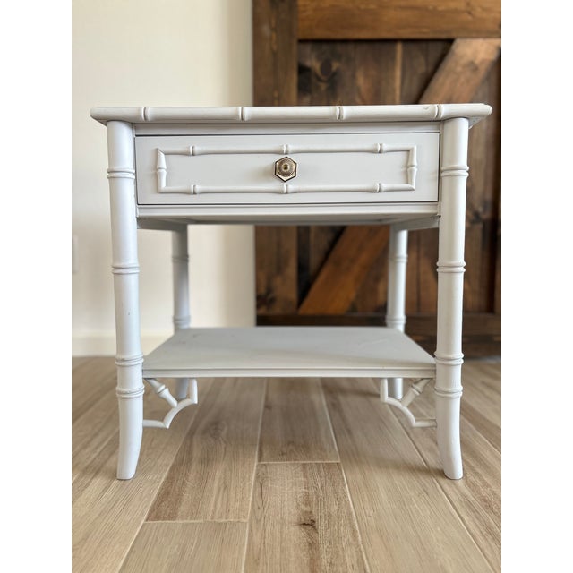 Wood Palm Beach Collection - Allegro Edition Bedside Table For Sale - Image 7 of 7