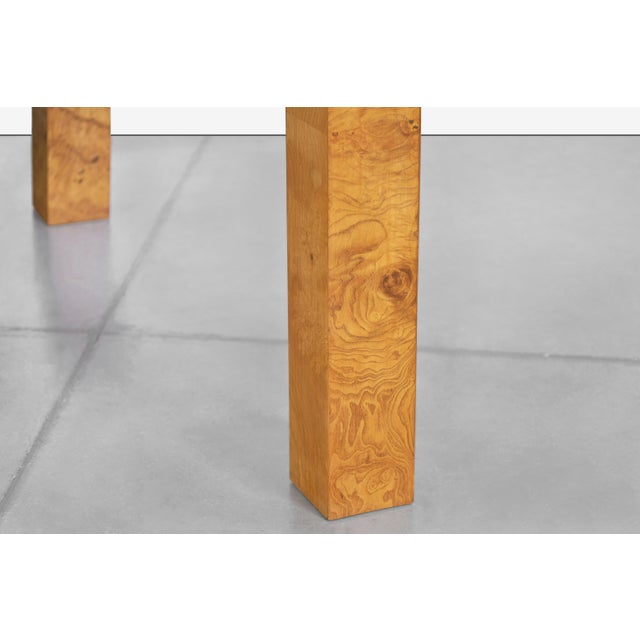 Vintage Burl Wood Dining Table by Milo Baughman for Thayer Coggin For Sale - Image 12 of 15