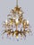 Metal Italian Violet Crystal and Golden Frame Basket Chandelier, 1960s For Sale - Image 7 of 7
