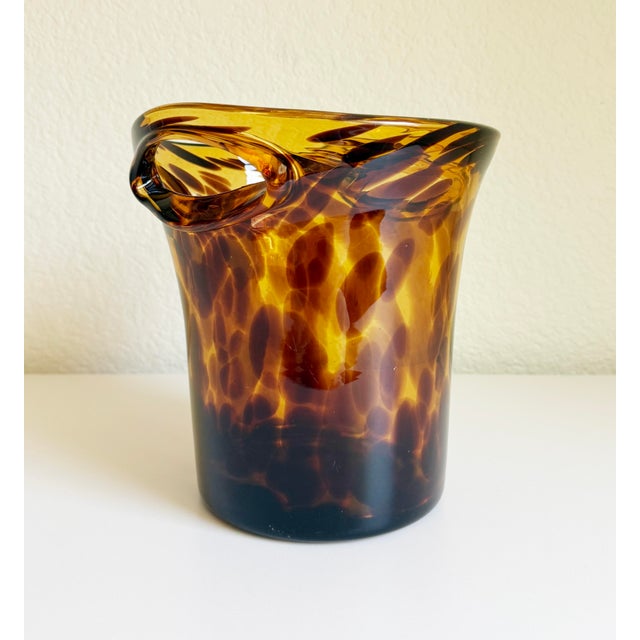 1950s Christian Dior Empoli Tortoise Glass Bottle Chiller For Sale - Image 9 of 16