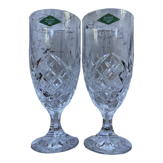 Shannon Godinger Dublin Iced Tea Goblets - a Pair For Sale