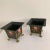 Victorian Vintage Italian Style Tole Peinte Jardiniere Footed Cachepot - a Pair For Sale - Image 3 of 11