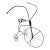 Mid-Century Folk Art Wire High-Wheel Tricycle Sculpture For Sale