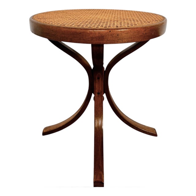 Mid 20th Century CCFM Mid-Century Modern Bentwood & Cane Martini Table For Sale