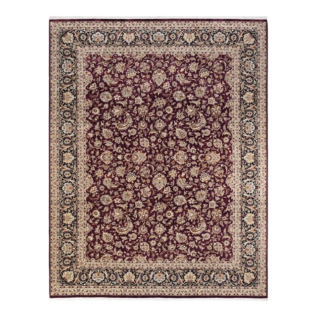 Red Mogul, One-of-a-Kind Hand-Knotted Area Rug in Red, 9' 2" x 11' 8" For Sale - Image 8 of 8