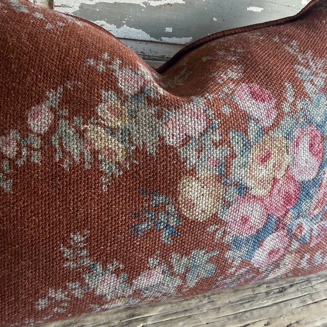French Linen Lumbar – Pompadour Argile 20 For Sale - Image 4 of 10