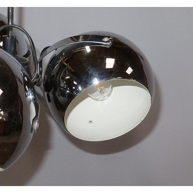 Chrome & Metal Eyeball Suspension Light, 1960s For Sale - Image 14 of 17