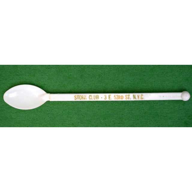 Mid 20th Century The Stork Club Tabletop Plastic Figurine Bud Vase W/ Cocktail Spoon For Sale - Image 5 of 7