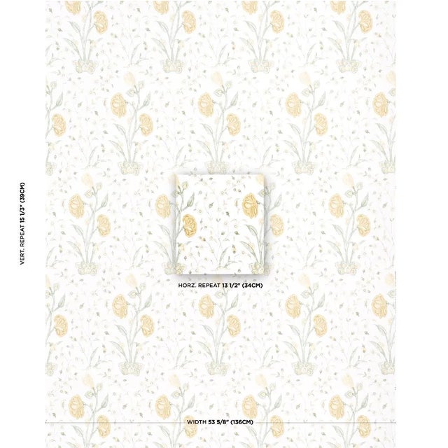A simple, stylized floral inspired by traditional Indian motifs, this lovely, large-scale pattern has the nuanced look of...