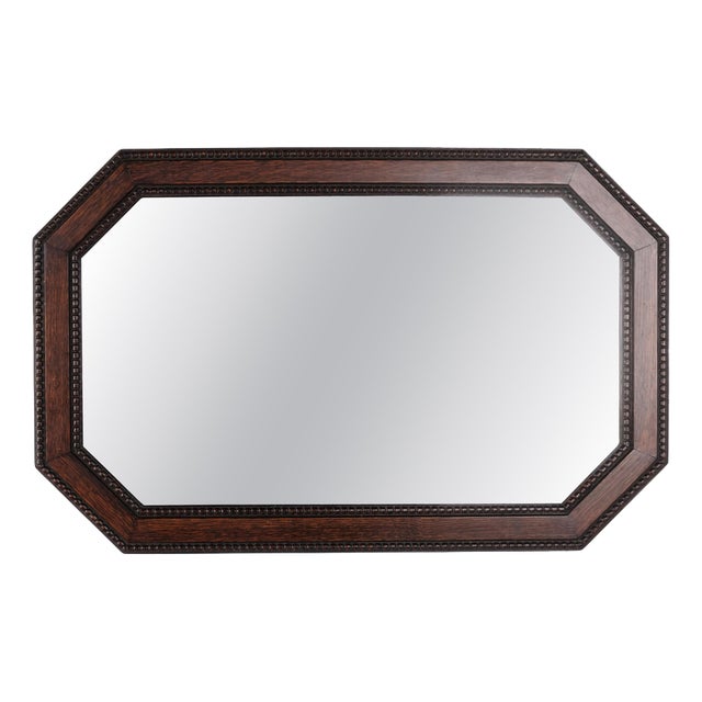 Rectangular Mirror in Dark Wood, 1940s For Sale