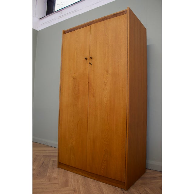 Wood Mid-Century Teak Wardrobe, 1960s For Sale - Image 7 of 13