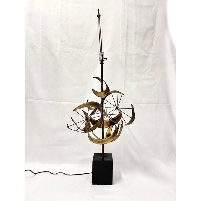 Torch Cut Brutalist Lamp by Bijan of California for Laurel Lamp. In the Style of Curtis Jere. Industrial meets atomic...