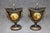 1910s Pair English Style Tole Painted Metal Small Brass Mounted Urns For Sale - Image 5 of 13