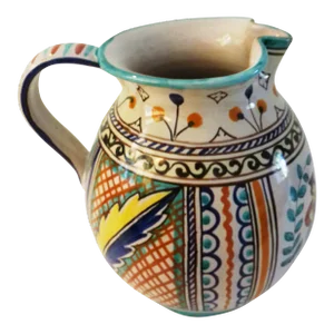 Vintage Italian Pottery Folk Pitcher