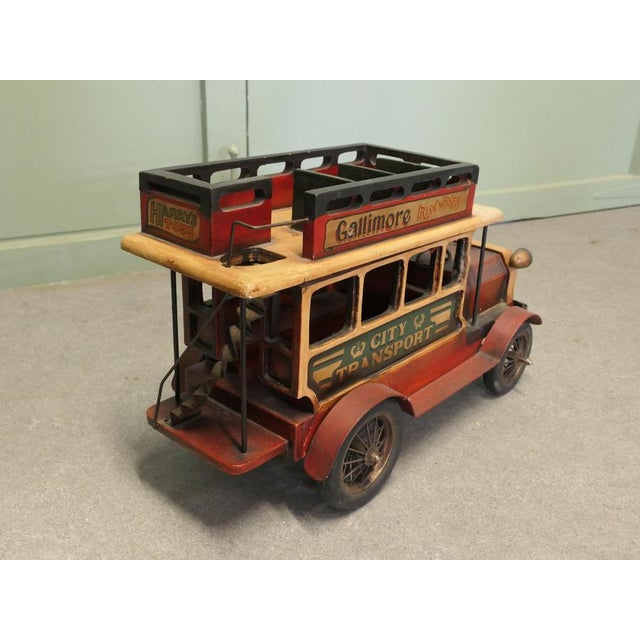 Red Vintage Model Double Decker Bus, 1970 For Sale - Image 8 of 9