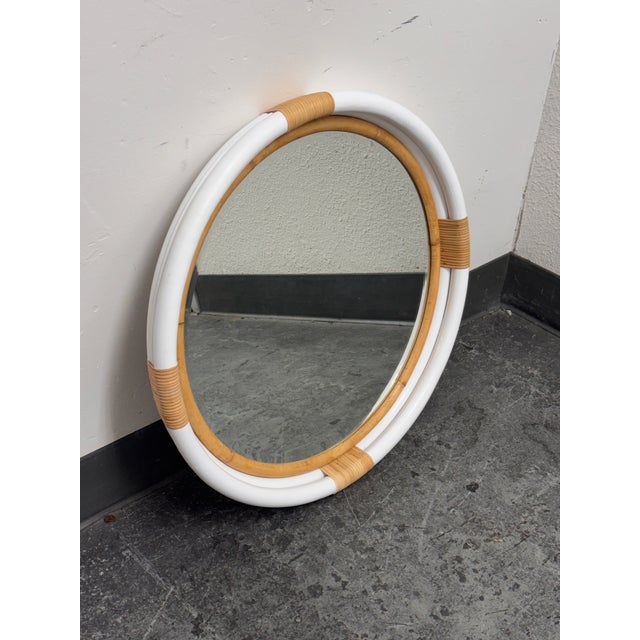 2020s Serena & Lily Montara Rattan Mirror For Sale - Image 5 of 12
