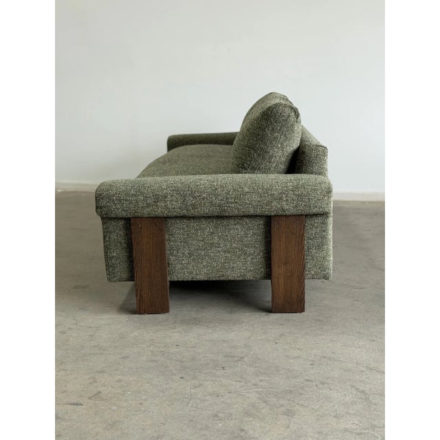 Scarpa Sofa in Green Tweed For Sale - Image 4 of 10