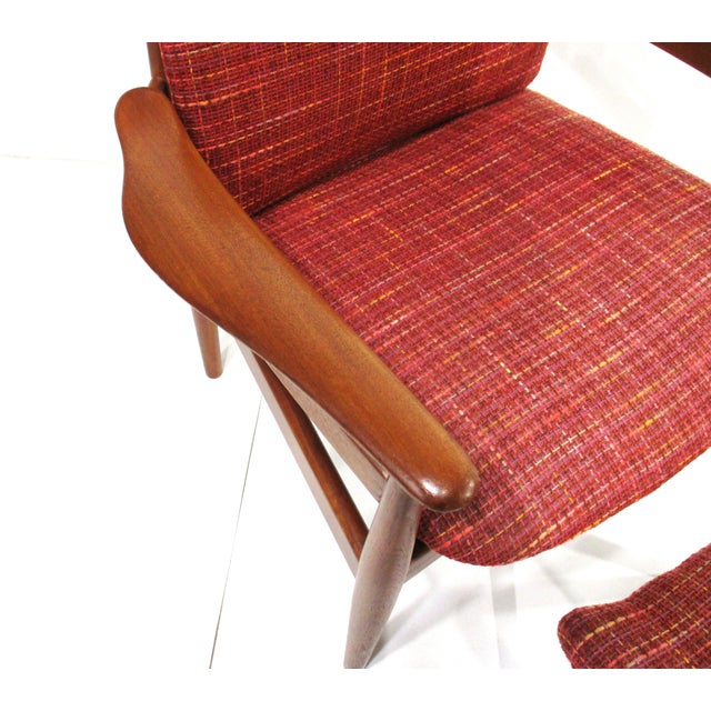 Brown Finn Juhl 192 Lounge Chair and Ottoman for John Stuart Denmark For Sale - Image 8 of 14