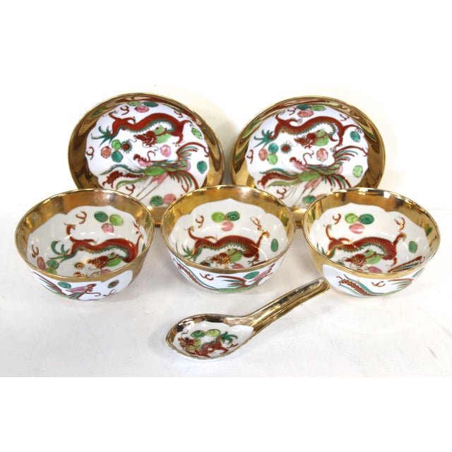 Chinese Porcelain Soup Bowl Set 6 Pieces Chairish