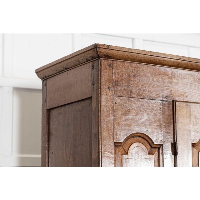 Brown Large English Oak Livery Cupboard, 1790 For Sale - Image 8 of 18