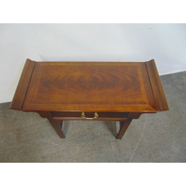Asian Hekman Asian Style Mahogany Console Table For Sale - Image 3 of 8