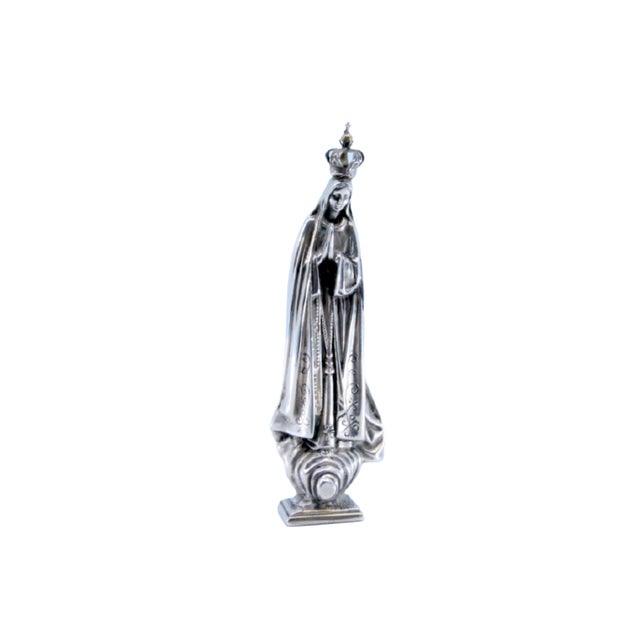 Silver Statuette of Our Lady of Fatima For Sale - Image 11 of 11