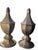 One pair of large hollow handmade copper 19th century French architectural finials, sometimes referred to as 'pots a feu'...