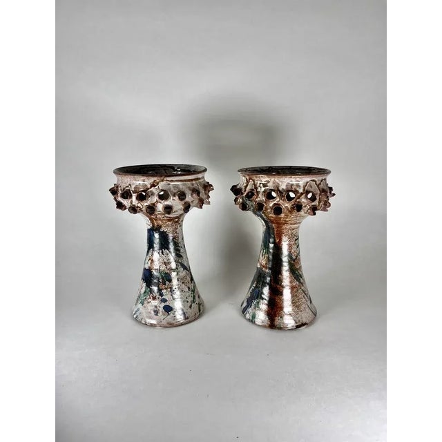 Vintage Danish Ceramic Candleholders, 1970s, Set of 2 For Sale - Image 10 of 10