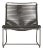 Brown Jordan Walter Lamb Aluminum Lounge Chair, Mica frame with Coal fabric For Sale