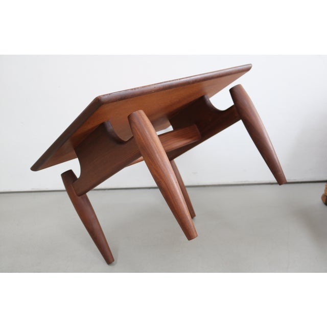 Small Vintage Teak Coffee Table, 1960s For Sale - Image 4 of 7