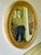 Vintage Oval Gilt Mirror For Sale - Image 4 of 9