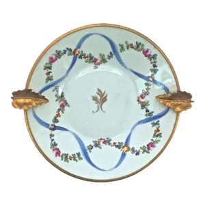 Vintage Limoges Floral & Gilt Leaf Dish