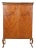 Romweber Style Queen Anne Burl Wood Bookcase or Bar Cabinet, Circa 1930s For Sale