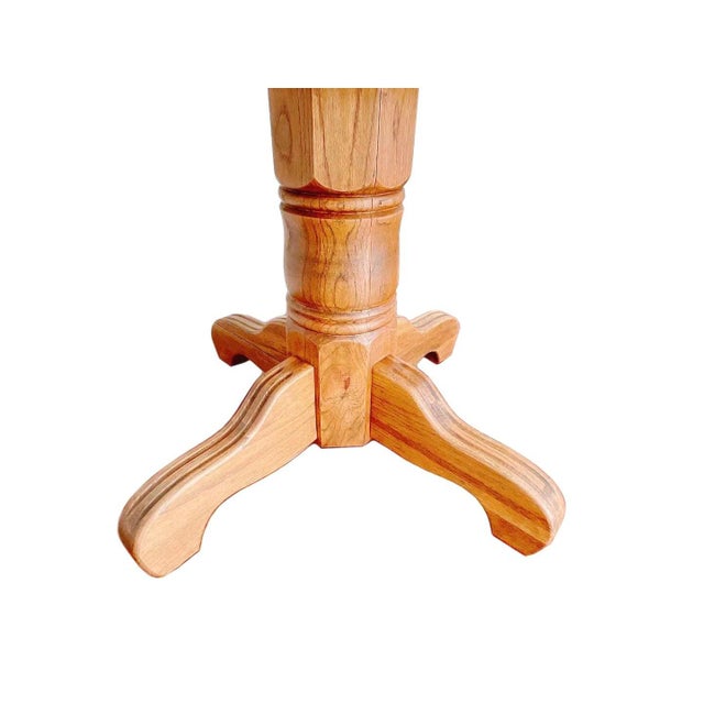 2020s Vintage Ethan Allen Oak Dining Set - 5 Pieces For Sale - Image 5 of 9