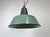 Green Industrial Green Enamel Factory Lamp with Cast Iron Top, 1960s For Sale - Image 8 of 17