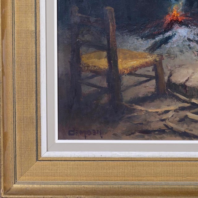 Albert Demoen, Interior Setting, 1960s, Oil on Canvas For Sale - Image 5 of 6