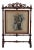 American Victorian Beaded Needlepoint Rotating Fireplace Screen For Sale